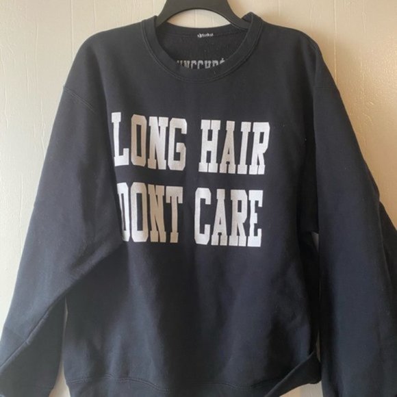 URBAN OUTFITTERS LONG HAIR DON'T CARE SWEATSHIRT Large - Picture 1 of 4